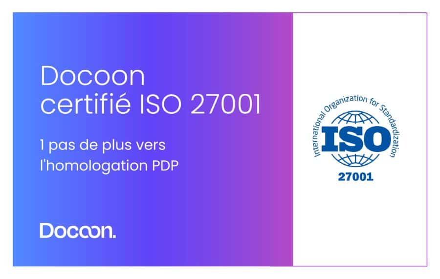 Docoon certifié ISO 27001
