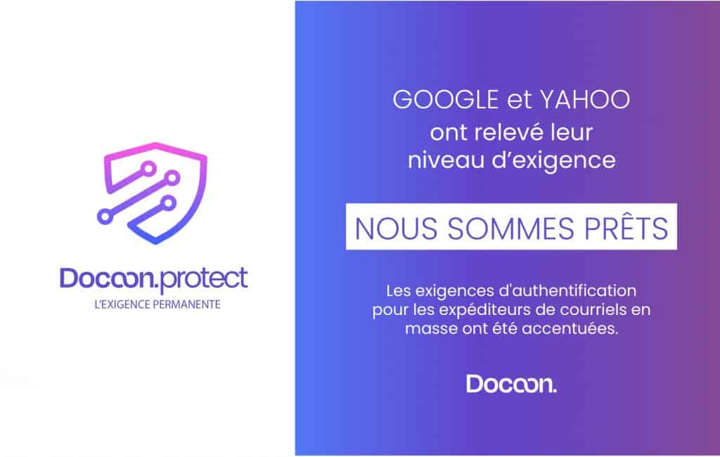 Docoon anticipe avec succès les nouvelles exigences d’authentification des EMAILS de Google et Yahoo