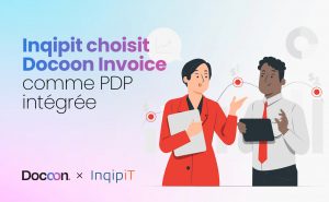 Visuel montrant le partenariat entre Docoon et Inqipit
