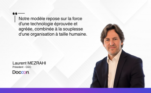 Accueil PDP - DOCOON Paysage Blog 1024 x 630 px 1 Illustration : Portrait Laurent MEZRAHI CEO Docoon